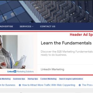 Header Ad Space at Digipro Marketers